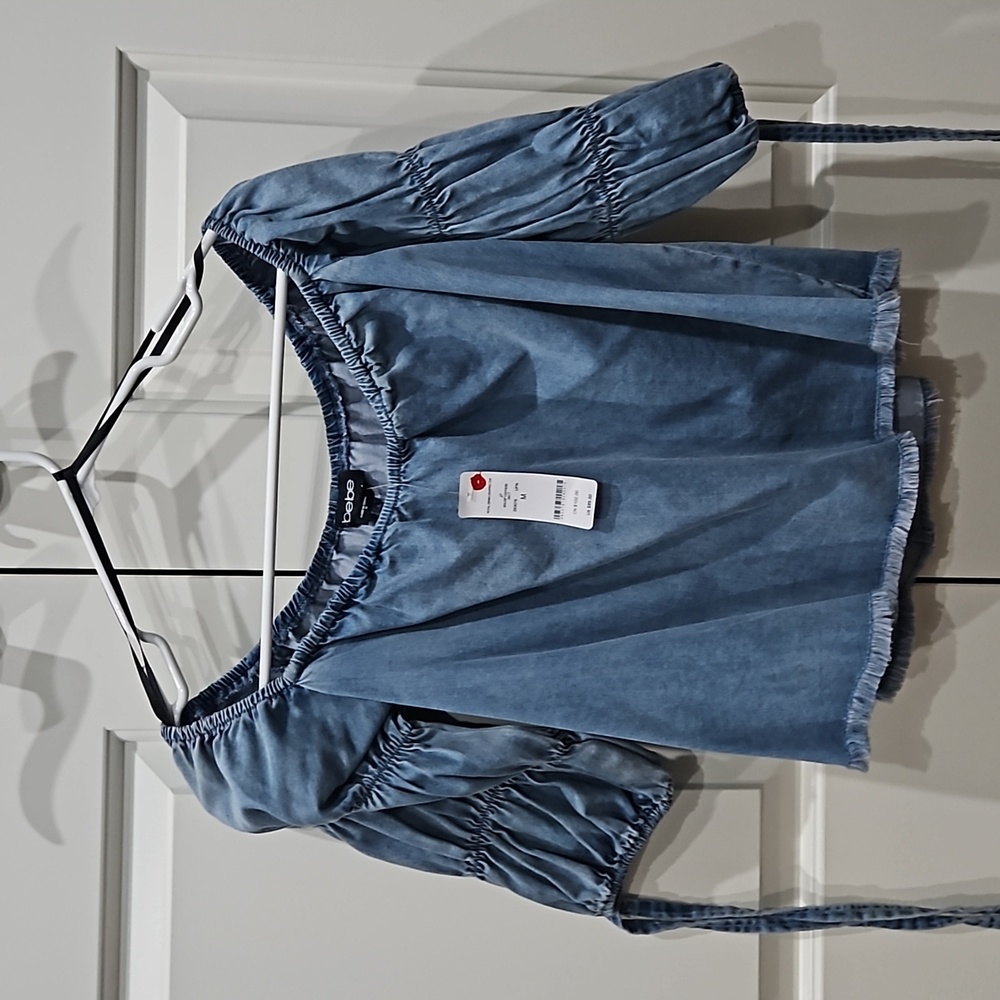 BeBe Royal Denim Crop Top